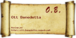 Ott Benedetta névjegykártya